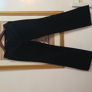 J.CREW CORDUROY CITY FIT FLARE BLACK PANTS SIZE 4
